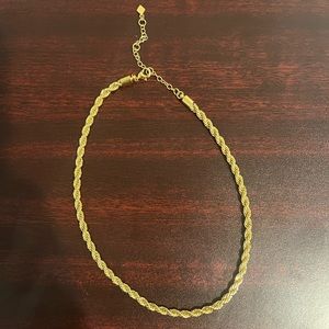 Gold rope chain necklace